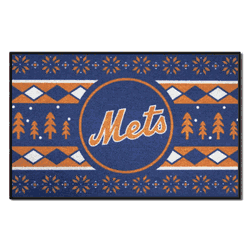 New York Mets Holiday Sweater Starter Mat Accent Rug - 19in. x 30in.
