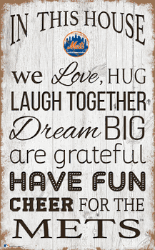 New York Mets In This House 11x19 Sign