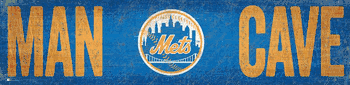 New York Mets Man Cave 6x24 Sign