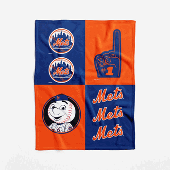 New York Mets MLB Domino Swaddle Blanket 40x50 inches