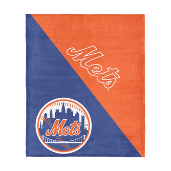 New York Mets MLB Halftone Silk Touch Throw Blanket 46x60 inches