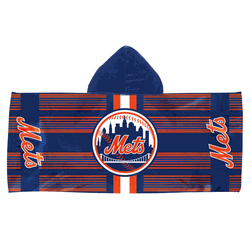 New York Mets MLB Light Ray Youth Hooded Towel 22x51 inches