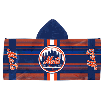 New York Mets MLB Light Ray Youth Hooded Towel 22x51 inches