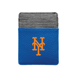 New York Mets Pebble Front Pocket Wallet Royal