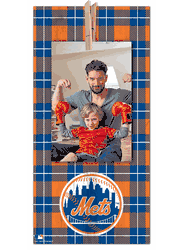 New York Mets Plaid Clothespin 6x12 Sign