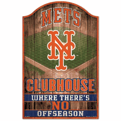 New York Mets Sign 11x17 Wood Fan Cave Design