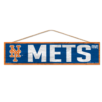 New York Mets Sign 4x17 Wood Avenue Design