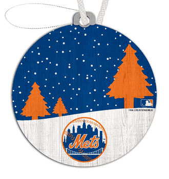 New York Mets Snow Scene Ornament