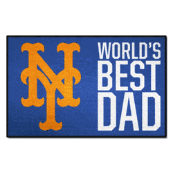 New York Mets Starter Mat Accent Rug - 19in. x 30in. World's Best Dad Starter Mat