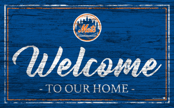 New York Mets Team Color Welcome 11x19 Sign