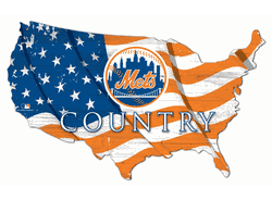 New York Mets USA Shape Flag Cutout