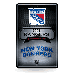 New York Rangers  11" x 17" Metal Home Dcor Sign