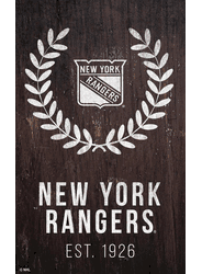 New York Rangers 11x19 Laurel Wreath Sign