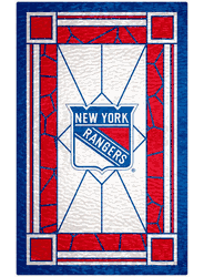 New York Rangers 11x19 Stained Glass Wood Sign