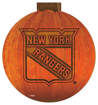 New York Rangers 12 in. Halloween Pumpkin Sign