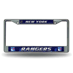 New York Rangers  12" x 6" Chrome Frame With Decal Inserts