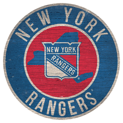 New York Rangers 12in. Circle w/State Sign