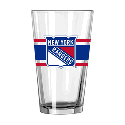 New York Rangers 16oz Stripe Pint Glass