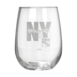 New York Rangers 17oz Stemmless Wine Glass