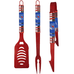 New York Rangers 3 pc Color BBQ Tool Set