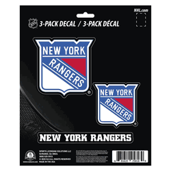New York Rangers 3 Piece Decal Sticker Set