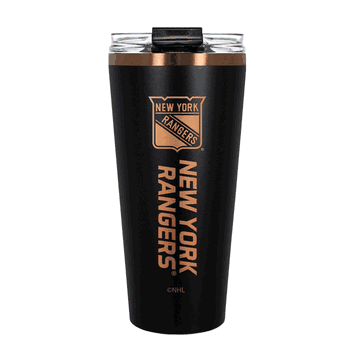 New York Rangers 32oz Black and Copper Big Slim with Straw