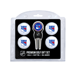 New York Rangers 4 Ball Gift Set + Divot Tool & Marker