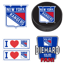 New York Rangers 5 pack of 4 inch Decals