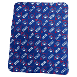 New York Rangers 50x60 Repeating Pattern Fleece Throw