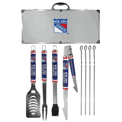 New York Rangers 8 pc Logo BBQ Set