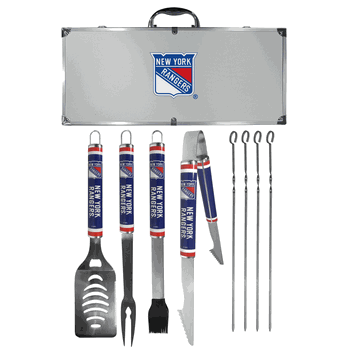 New York Rangers 8 pc Logo BBQ Set