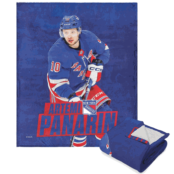 New York Rangers Artemi Panarin NHL Silk Touch Sherpa Throw Blanket 50X60 Inches