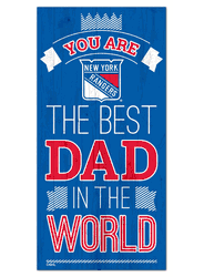 New York Rangers Best Dad in the World 6x12 Sign
