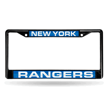 New York Rangers Black Laser Chrome Frame