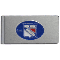 New York Rangers Brushed Metal Money Clip