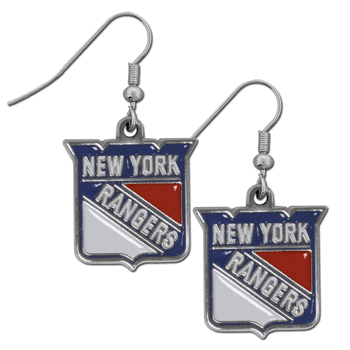 New York Rangers Chrome Dangle Earrings