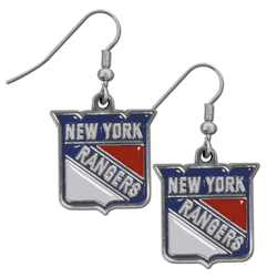 New York Rangers Chrome Dangle Earrings
