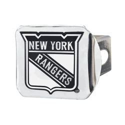 New York Rangers Chrome Metal Hitch Cover with Chrome Metal 3D Emblem