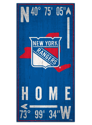 New York Rangers Coordinate 6x12 Sign