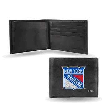 New York Rangers  Embroidered Genuine Leather Billfold Wallet 3.25