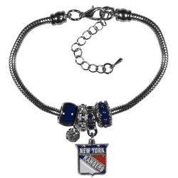 New York Rangers Euro Bead Bracelet