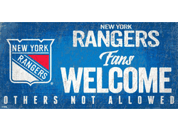 New York Rangers Fans Welcome Sign