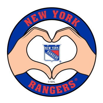 New York Rangers Heart Hands Decal