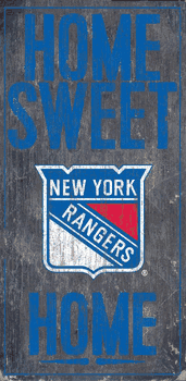 New York Rangers Home Home Sweet Home 6x12