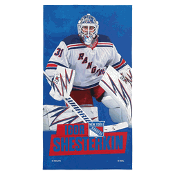 New York Rangers Igor Shesterkin NHL Beach Towel 30x60 Inches