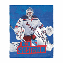 New York Rangers Igor Shesterkin NHL Silk Touch Throw Blanket 50x60 Inches