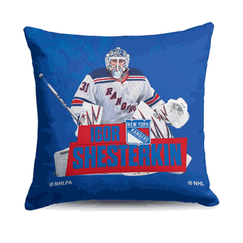New York Rangers Igor Shesterkin NHL Throw Pillow 18X18 Inches