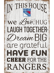 New York Rangers In This House 11x19 Sign