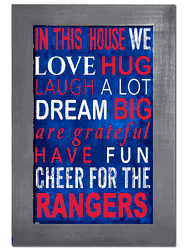 New York Rangers In This House 11x19 Sign