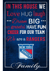 New York Rangers In This House 17x26